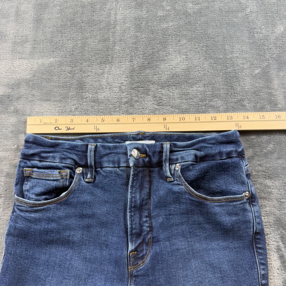 Good American Good Legs Skinny Jeans Blue Medium Wash 8/29 GLDV873T High Rise - Picture 6 of 9